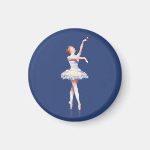 Ballerina auf Pointe kundengerecht Magnet