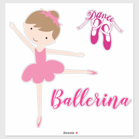 Ballerina Aufkleber (Blatt)
