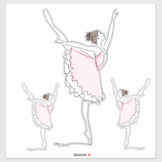 Ballerina Aufkleber (Blatt)