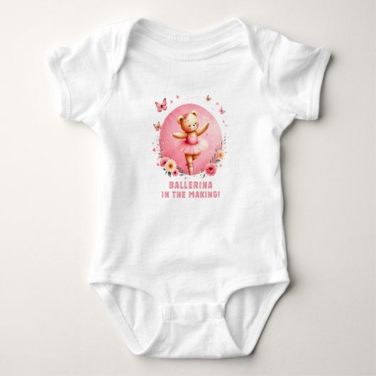 Ballerina Baby Bekleidungsgeschenk für kleine Mädc Baby Strampler (Vorderseite)