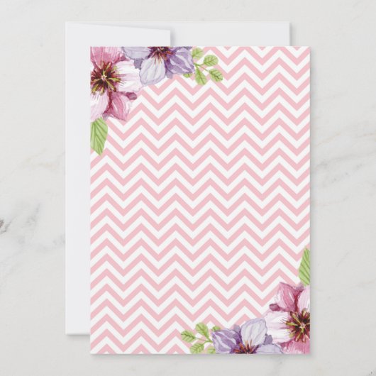 Ballerina Baby Dusche Rosa und Gold Glitzer Einladung (Rückseite)