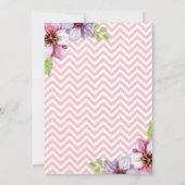 Ballerina-Baby-Duschen-Rosa und GoldGlitzer Einladung (Rückseite)