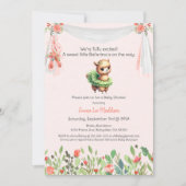 Ballerina Baby Girl Dusche Tutu Spannung Llama Einladung (Vorderseite)