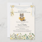 Ballerina Baby Girl Dusche Tutu Spannung Wolf Einladung (Vorderseite)