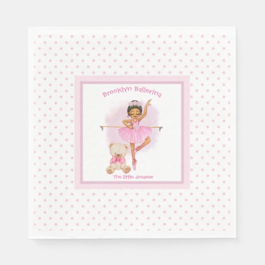 Ballerina Baby Pink Serviette (Vorderseite)