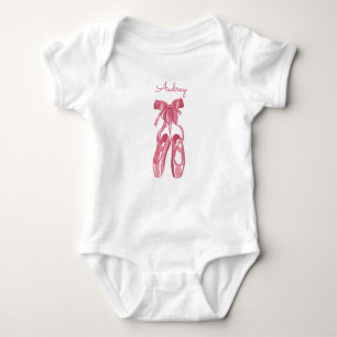 Ballerina Babybodysuit mit Monogramm Baby Strampler