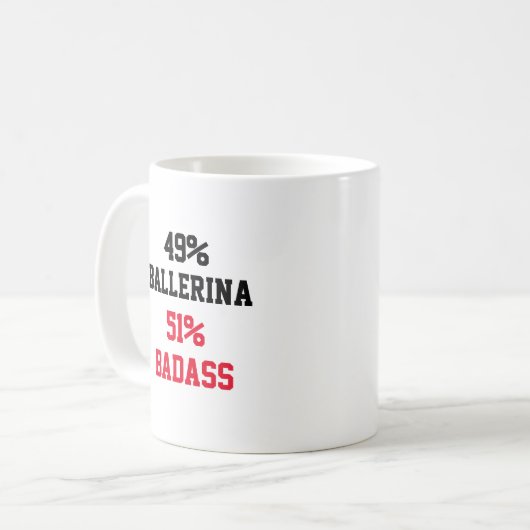 Ballerina Badass Kaffeetasse (Vorderseite Links)