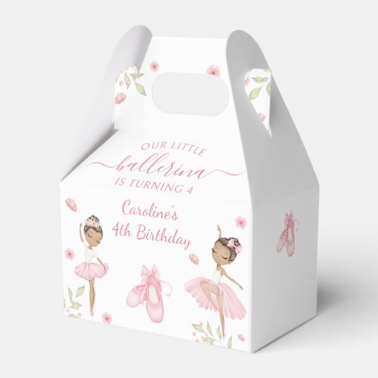 Ballerina Ballet Birthday Favor Box Geschenkschachtel (Vorderseite)