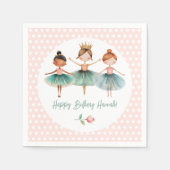 Ballerina Ballet Birthday Girl Serviette (Vorderseite)