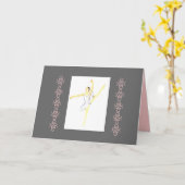 Ballerina Ballet Card Karte (Gelbe Blume)