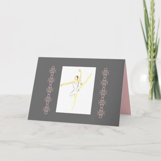 Ballerina Ballet Card Karte (Vorderseite)