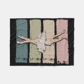 Ballerina Ballet Dancer Ballet Tanzen Retro Balle Fleecedecke (Vorderseite (Horizontal))