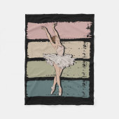 Ballerina Ballet Dancer Ballet Tanzen Retro Balle Fleecedecke (Vorderseite)
