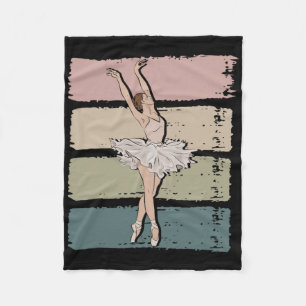 Ballerina Ballet Dancer Ballet Tanzen Retro Balle Fleecedecke