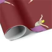 Ballerina Ballet Dancer Geschenkpapier (Rolleneckpunkt)