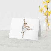 Ballerina Ballet Dancer Karte (Gelbe Blume)