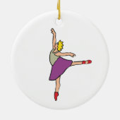 Ballerina Ballet Dancer Keramik Ornament (Hinten)