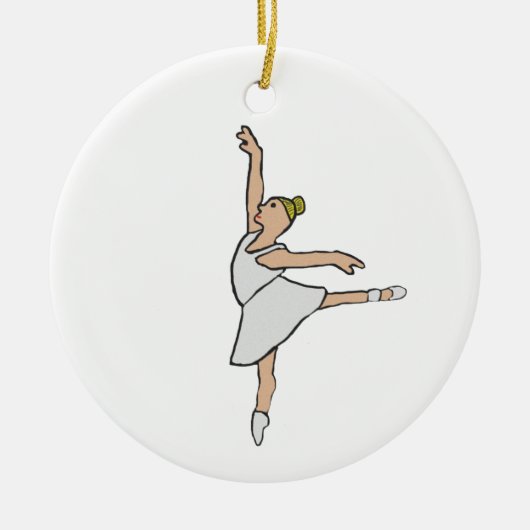 Ballerina Ballet Dancer Keramik Ornament (Vorne)
