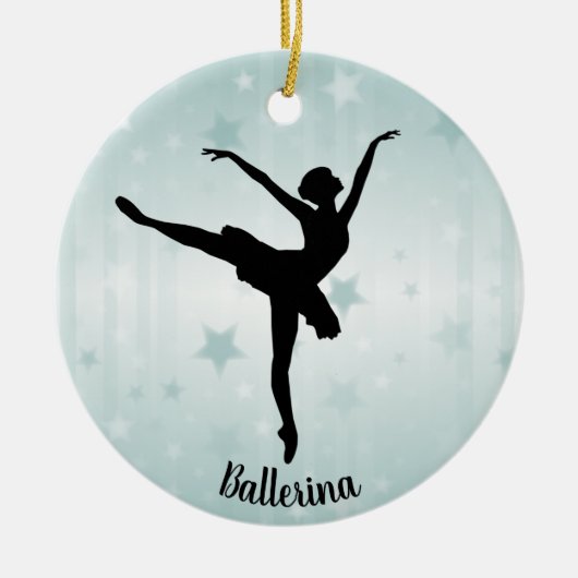 Ballerina Ballet Dancer Keramik Ornament (Vorne)