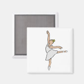 Ballerina Ballet Dancer Magnet (Vorderseite/Rückseite)