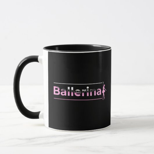 Ballerina - Ballet Dancer Minimalistische Art Tasse (Links)