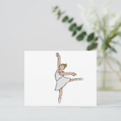 Ballerina Ballet Dancer Postkarte (Stehend Vorderseite)