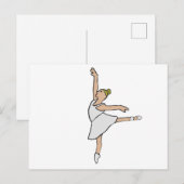 Ballerina Ballet Dancer Postkarte (Vorne/Hinten)