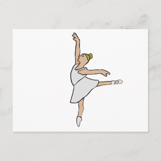 Ballerina Ballet Dancer Postkarte (Vorderseite)