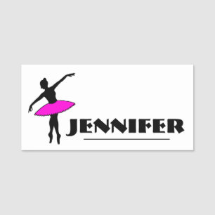 Ballerina Ballet Dancer Tanzstudio Lehrer Namensschild