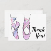 Ballerina Ballet Geburtstag Dankeskarte (Vorne/Hinten)