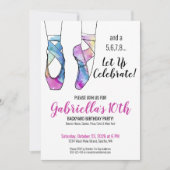 Ballerina Ballet Geburtstagsparty Einladung (Vorderseite)