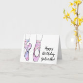 Ballerina Ballet Geburtstagsparty Karte (Gelbe Blume)