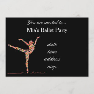 Ballerina Ballet Girl Partys Einladung