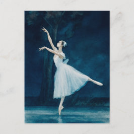 Ballerina Ballet Giselle Watercolor Postkarte
