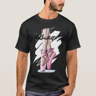 Ballerina Ballet Hausschuhe Schuhe rosa Ballerinas T-Shirt
