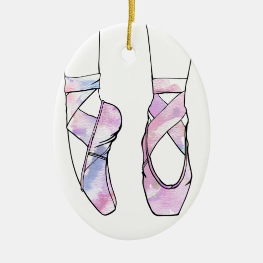 Ballerina Ballet Keramik Ornament (Vorne)