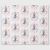 Ballerina Ballet Nutcracker Geschenkpapier (Flach)