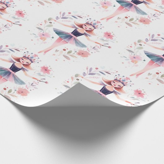 Ballerina Ballet Nutcracker Geschenkpapier (Ecke)