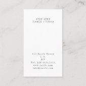 Ballerina Ballet Tanzlehrerin Visitenkarte (Rückseite)