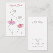 Ballerina Ballet Tanzlehrerin Visitenkarte (Vorne/Hinten)
