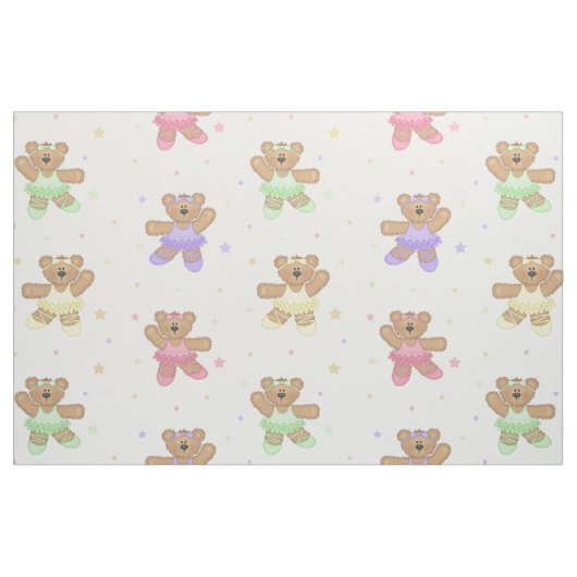 Ballerina Ballet Teddy Bears Stoff (Fat Quarter (45,7 x 55,9 cm))