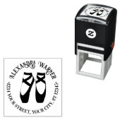 Ballerina Ballet Toe Pointe Shoes #2 Name Anschrif Permastempel (Beispiel)