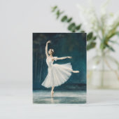 Ballerina Ballet Watercolor Postkarte (Stehend Vorderseite)