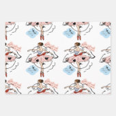 Ballerina Balletcore-Muster Geschenkpapier Set (Vorderseite 2)
