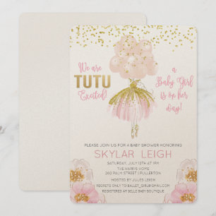 Ballerina-Ballett-Baby-Shower-Einladung Einladung