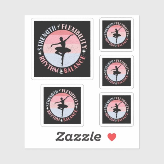 Ballerina Ballett Dancer - Mindset Values Aufkleber (Blatt)