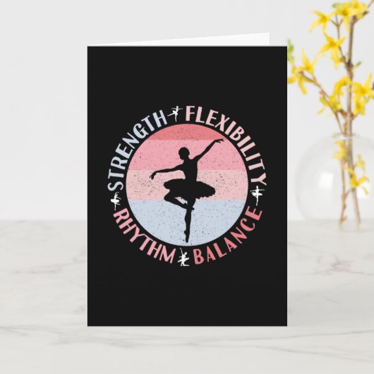 Ballerina Ballett Dancer - Mindset Values Karte (Gelbe Blume)