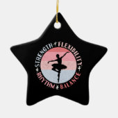 Ballerina Ballett Dancer - Mindset Values Keramik Ornament (Vorne)