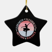Ballerina Ballett Dancer - Mindset Values Keramik Ornament (Hinten)