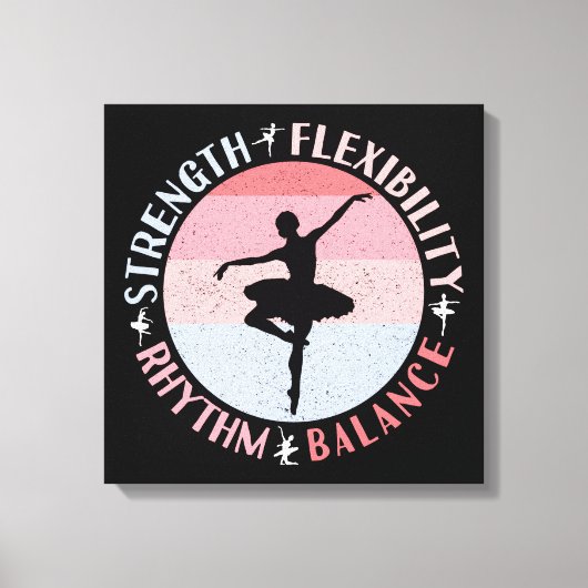 Ballerina Ballett Dancer - Mindset Values Leinwanddruck (Vorderseite)